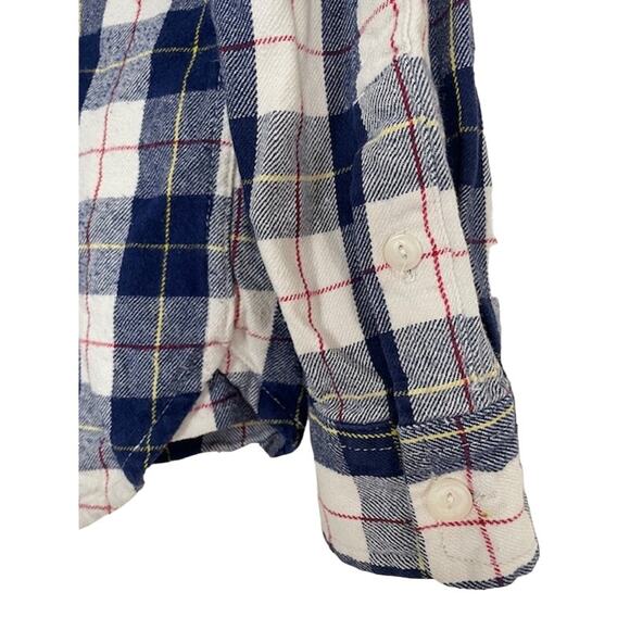 Madewell x Penfield Classic Slim Flannel warm cozy layers white blue red plaid - Picture 7 of 10